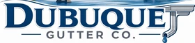 Dubuque Gutter Co wordmark with downspout